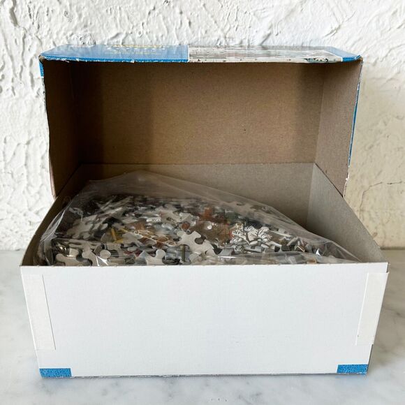 Charles Wysocki Chestnut Valley Winter Ice Skaters 1000 Piece Puzzle - Complete - Picture 4 of 7